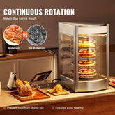 Food Warmer Display for 14" Pizza, 4-Tier Commercial Pizza Warmer Electric